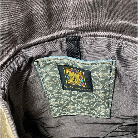 JANET McKinstry Designs Bag large Cross Body Messenger floral tapestry purse - Picture 6 of 10